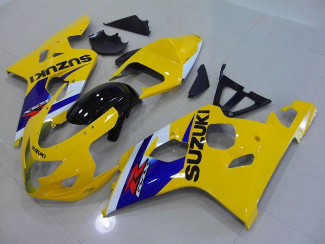 Yellow Blue 04-05 Suzuki GSXR 750 Motorcycle Fairings