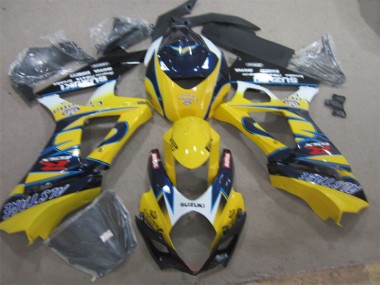 Yellow Blue 07-08 Suzuki GSXR 1000 Motorcycle Fairings