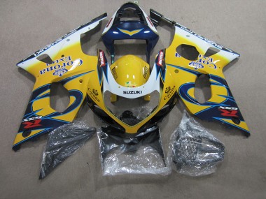 Yellow Blue Corona Extra 00-02 Suzuki GSXR 1000 Motorcycle Fairings