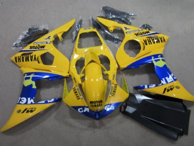 Yellow Motul 03-05 Yamaha YZF R6 Motorcycle Fairings