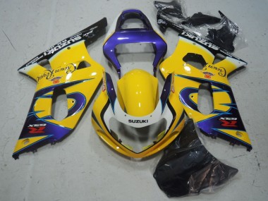 Yellow Purple 01-03 Suzuki GSXR 600 Motorcycle Fairings