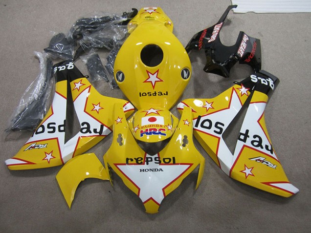Yellow Repsol HRC 08-11 Honda CBR1000RR Motorcycle Fairings Yellow Repsol HRC 08-11 Honda CBR1000RR Motorcycle Fairings
