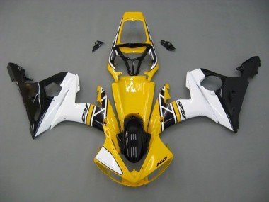 Yellow White Black 03-05 Yamaha YZF R6 Motorcycle Fairings